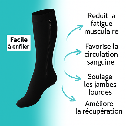 Chaussettes de Compression Zippées