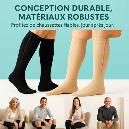 Chaussettes de Compression Zippées