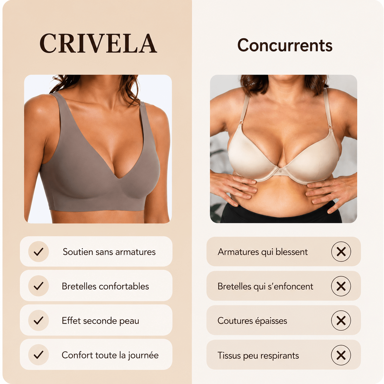 Soutien - Gorge Sculptant Seconde Peau - Crivela